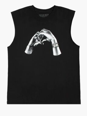 Taylor Swift The Eras Tour Black Heart Hands Muscle Oversized Tank